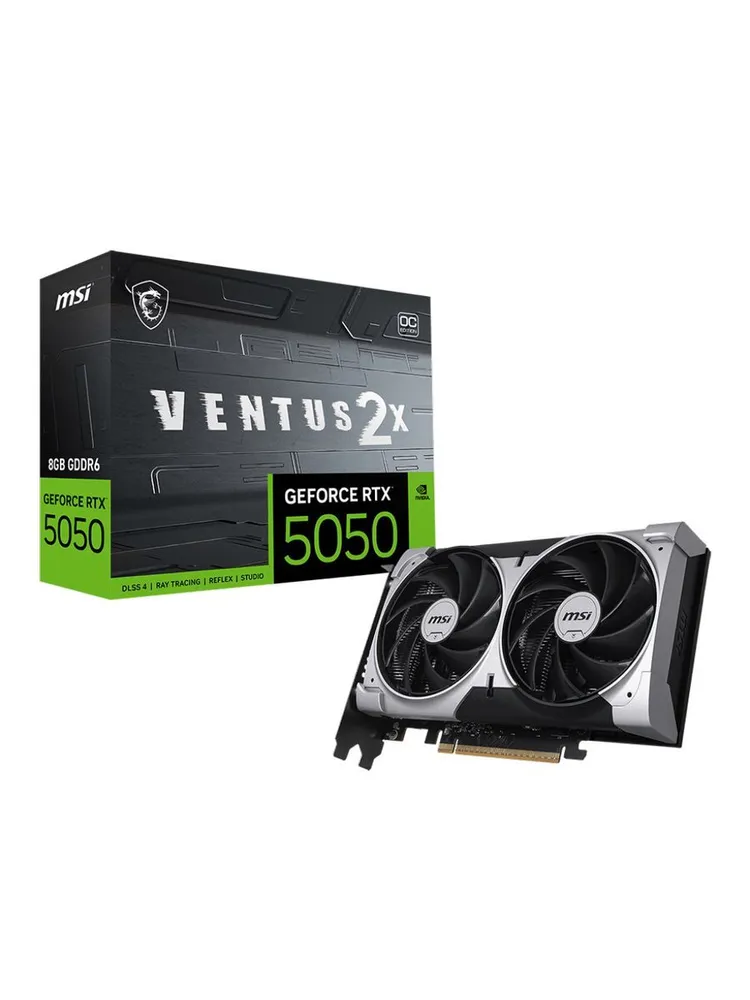 MSI Видеокарта GeForce RTX 5050 VENTUS 2X OC 8 ГБ (RTX 5050 8G VENTUS 2X OC)