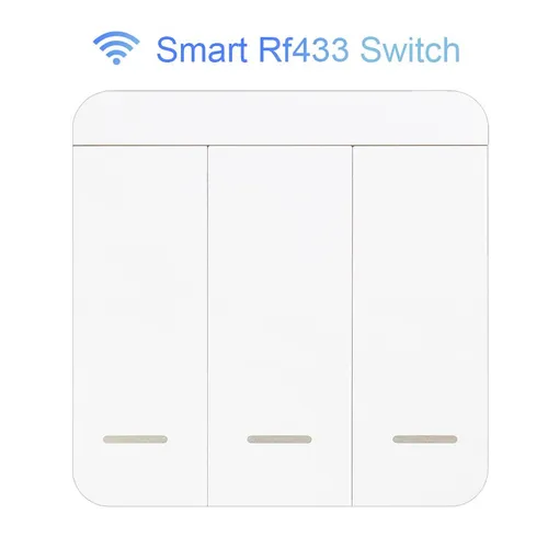 Беспроводная настенная панель RF 433 МГц 3 клавиш белый