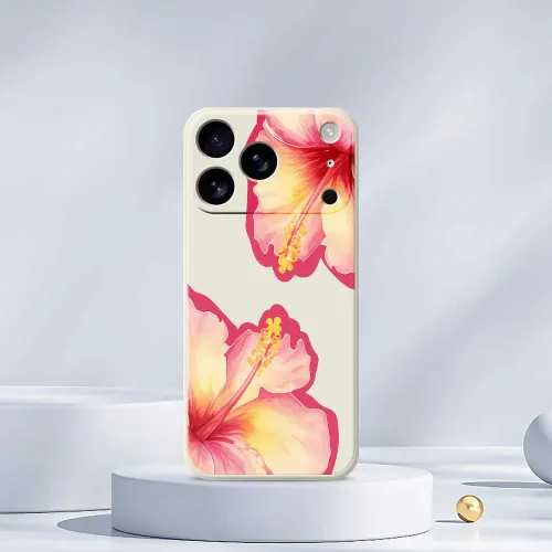 Мягкая оболочка из ТПУ с цветочным узором защищает телефон от царапин и подходит для iPhone 17 Pro