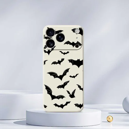 Мягкая оболочка из ТПУ с принтом летучей мыши защищает телефон от царапин и подходит для iPhone 17 P