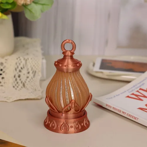 Волшебный чайный светильник 3D печать декор, прозрачный чайный + медный, БЕЗ СВЕТИЛЬНИКА