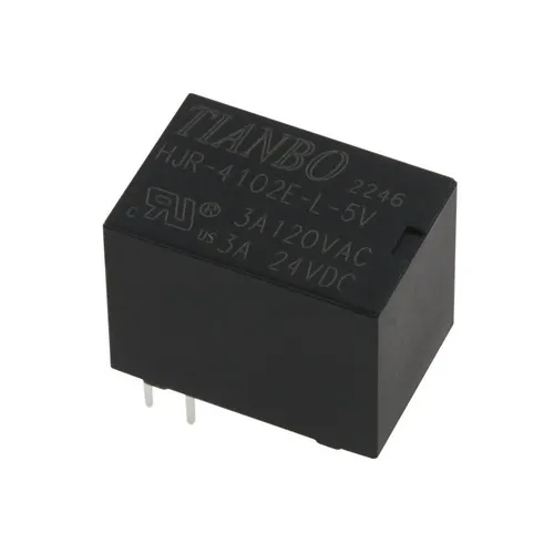 2pcs Реле HJR-4102E-L-5V, 5-контактное, 3A, одно NO, 5 В постоянного тока для автоматизации и бытово