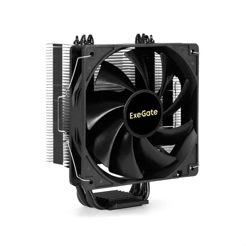 Кулер для процессора ExeGate Dark Magic EE400XL-PWM черный, 120 мм, алюминий/медь, 2400 об/мин, 37 д
