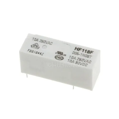 Реле электромеханическое HF118F 005-1HS5T 4 контакта Нормально открытое (НО)