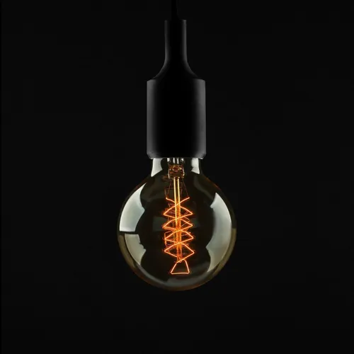 Лампа накаливания винтажная Шар спираль, G80, 40 Вт, Е27, 230 В, 120х80 мм, теплый белый