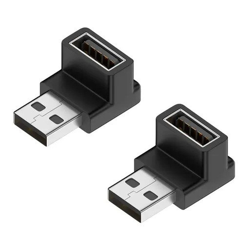 2 шт. USB 3.0 штекер-гнездо, угловой удлинительный адаптер, реверсивный