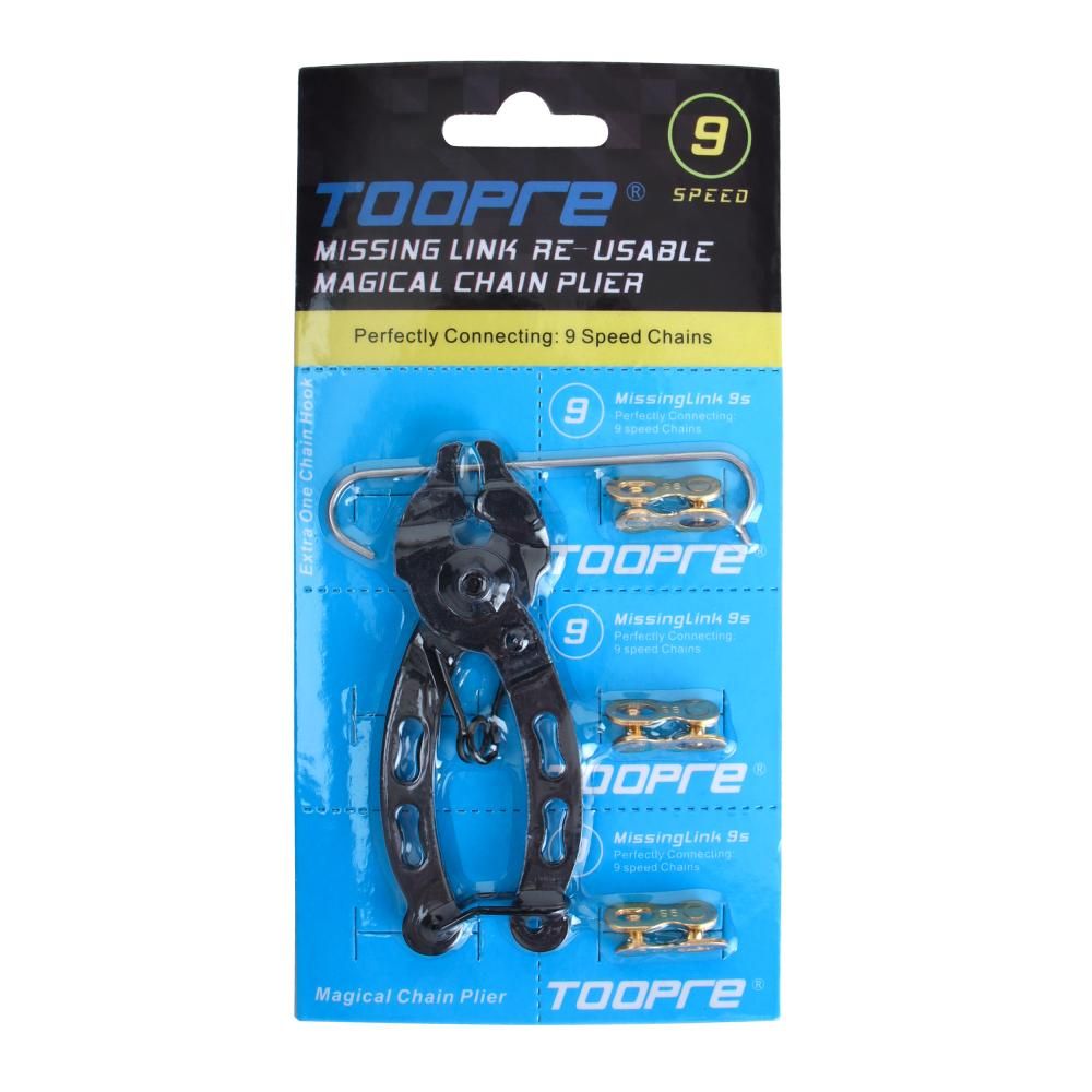 Клещи TOOPRE ML-9 для замка цепи с тремя запасными звеньями, обжимом для колпачков и фиксатором Клещи TOOPRE ML-9 для замка цепи с тремя запасными звеньями, обжимом для колпачков и фиксатором