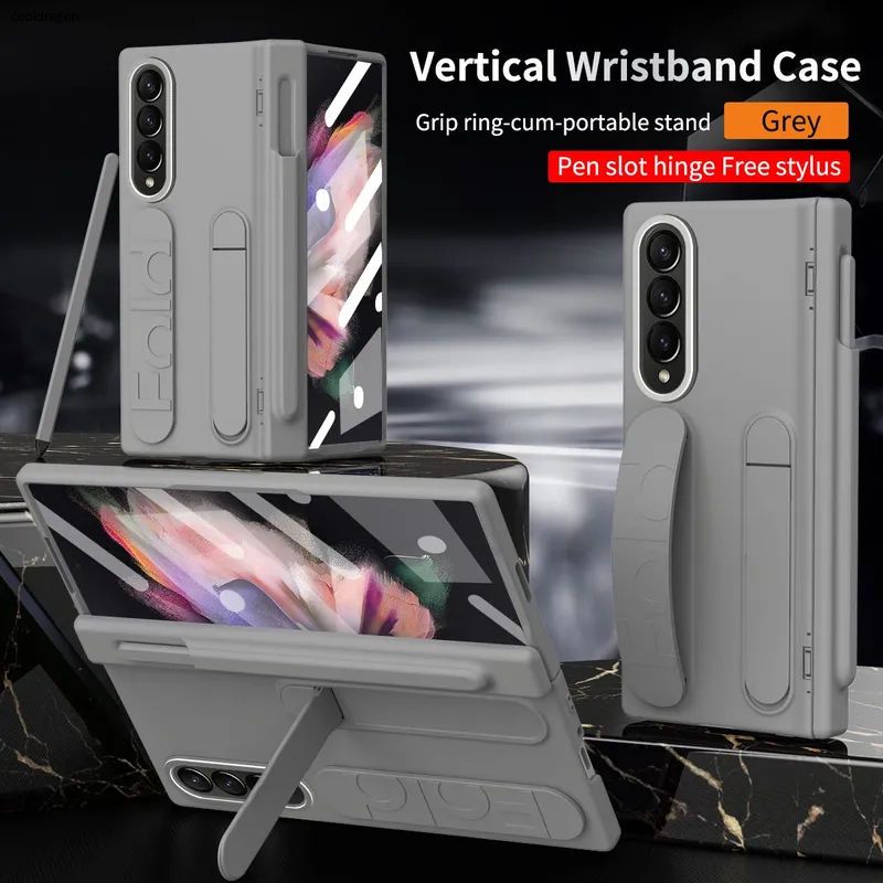 智能手机壳 用于 Samsung Galaxy Z Fold3, 塑料 , 灰色