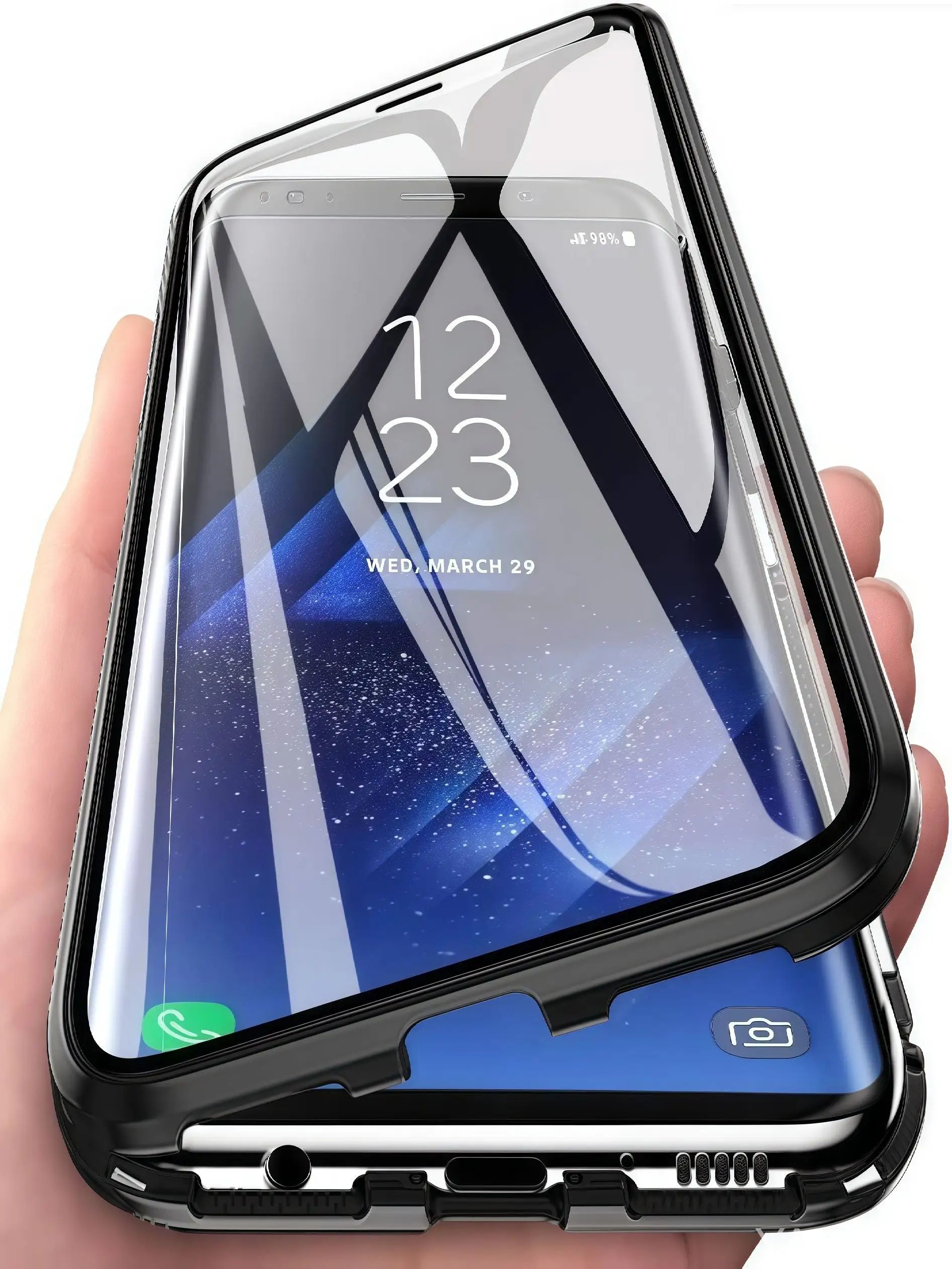 智能手机壳 用于 Samsung Galaxy A56 5G, 金属, 黑色