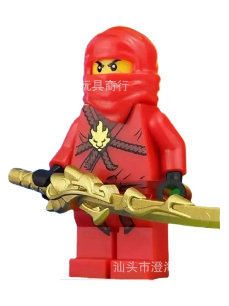 Фигурка Кай в костюме Огня с золотыми меча / Ниндзяго / Минифигурка Ninjago