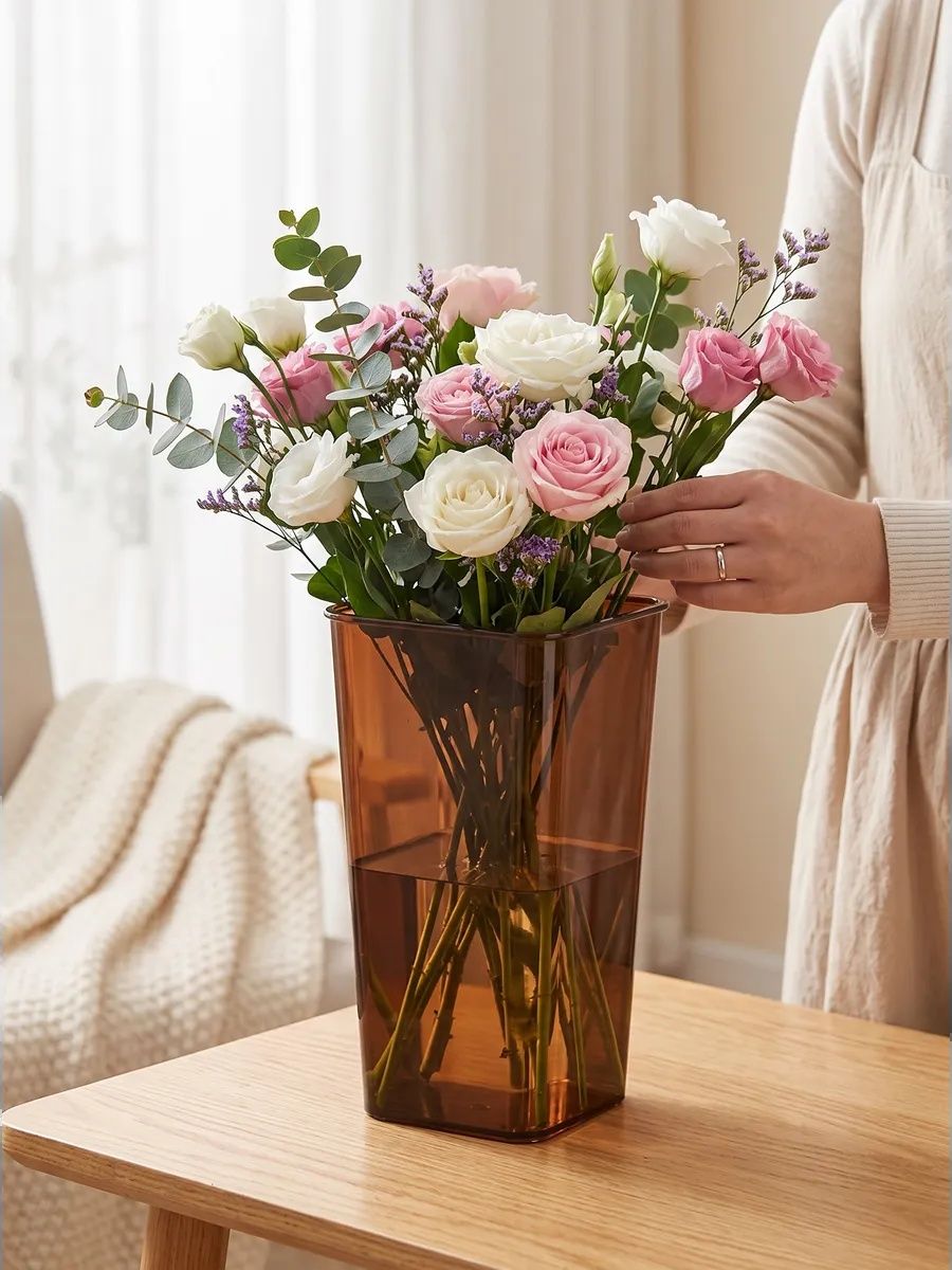 Ведра для цветов Гома прозрачный 24.5cm*14cm*11cm P.TMFT000S Китай