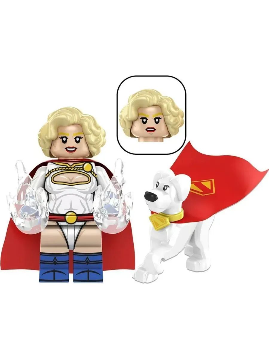 Фигурка Power Girl с собакой Крипто, DC ДС