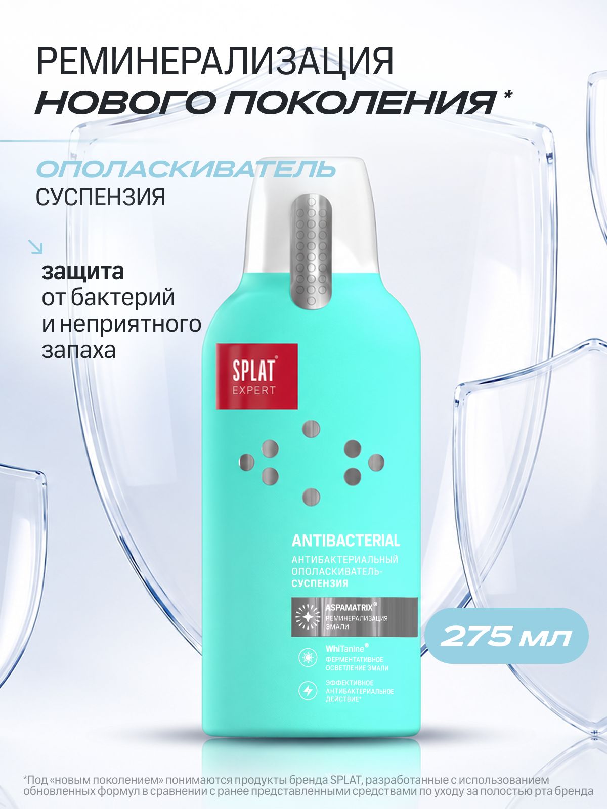 Ополаскиватель для рта SPLAT EXPERT ANTIBACTERIAL Антибактериальный. 275 мл