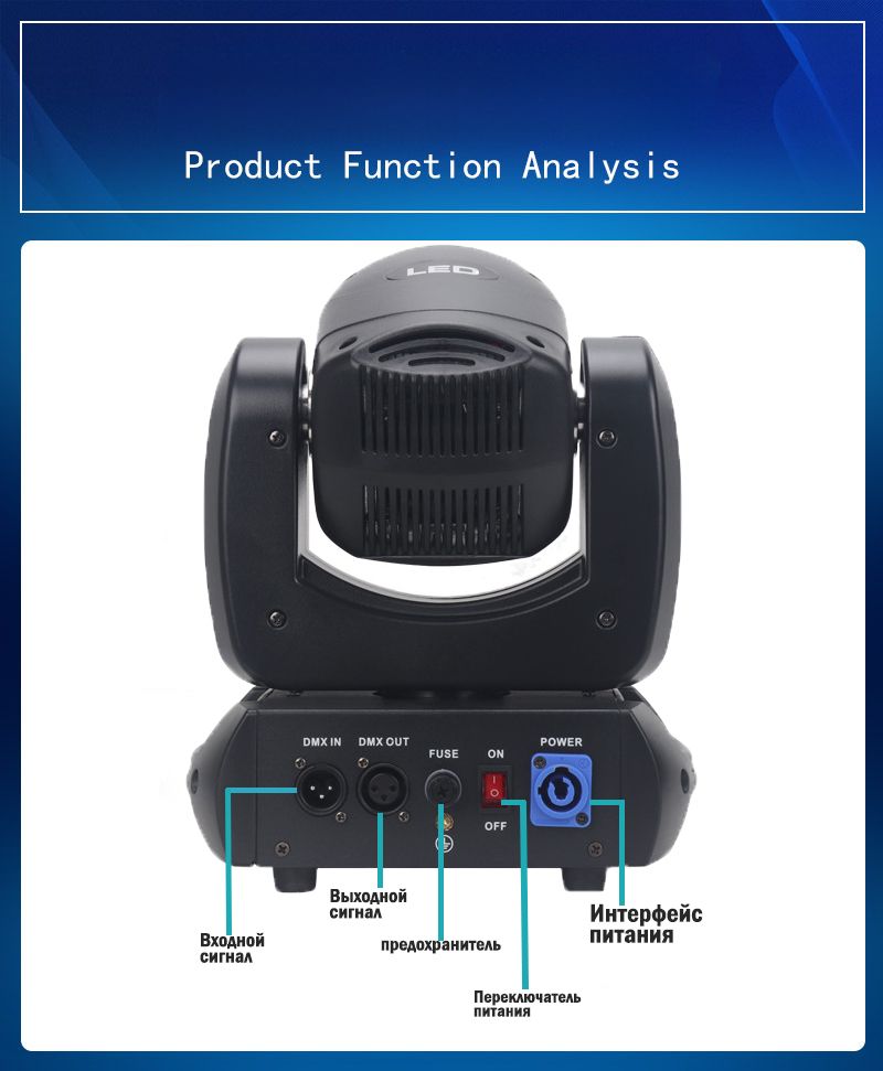 100 Вт движущийся головной фонарь лучевой прожектор сценический свет ...