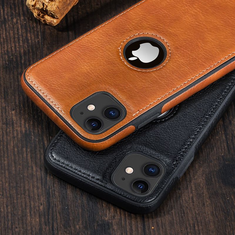 智能手机壳 用于 Apple iPhone XS, 人造皮革, 棕色