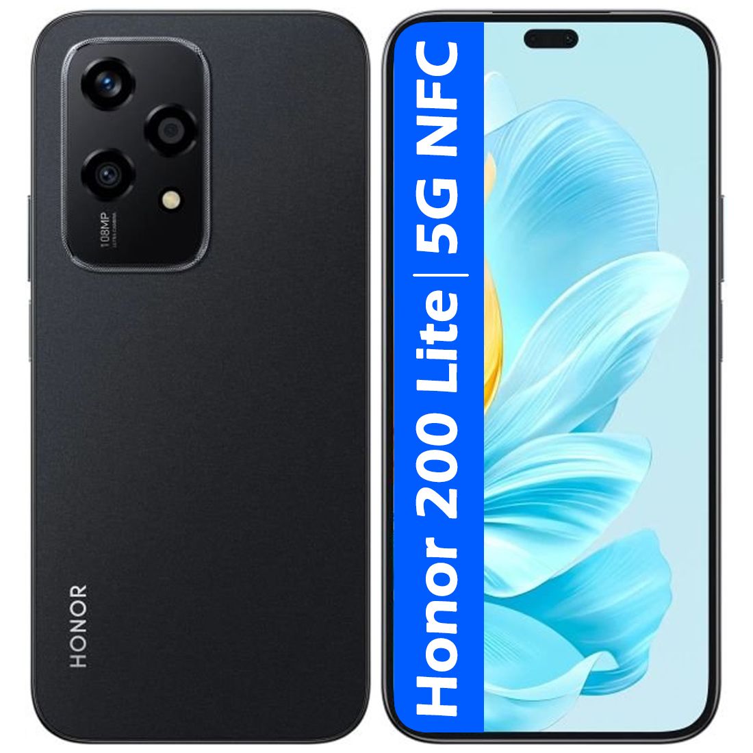 HonorСмартфонРОСТЕСТ(ЕВРОТЕСТ)HONORHonor200Lite5GNFC12/256ГБ,черный