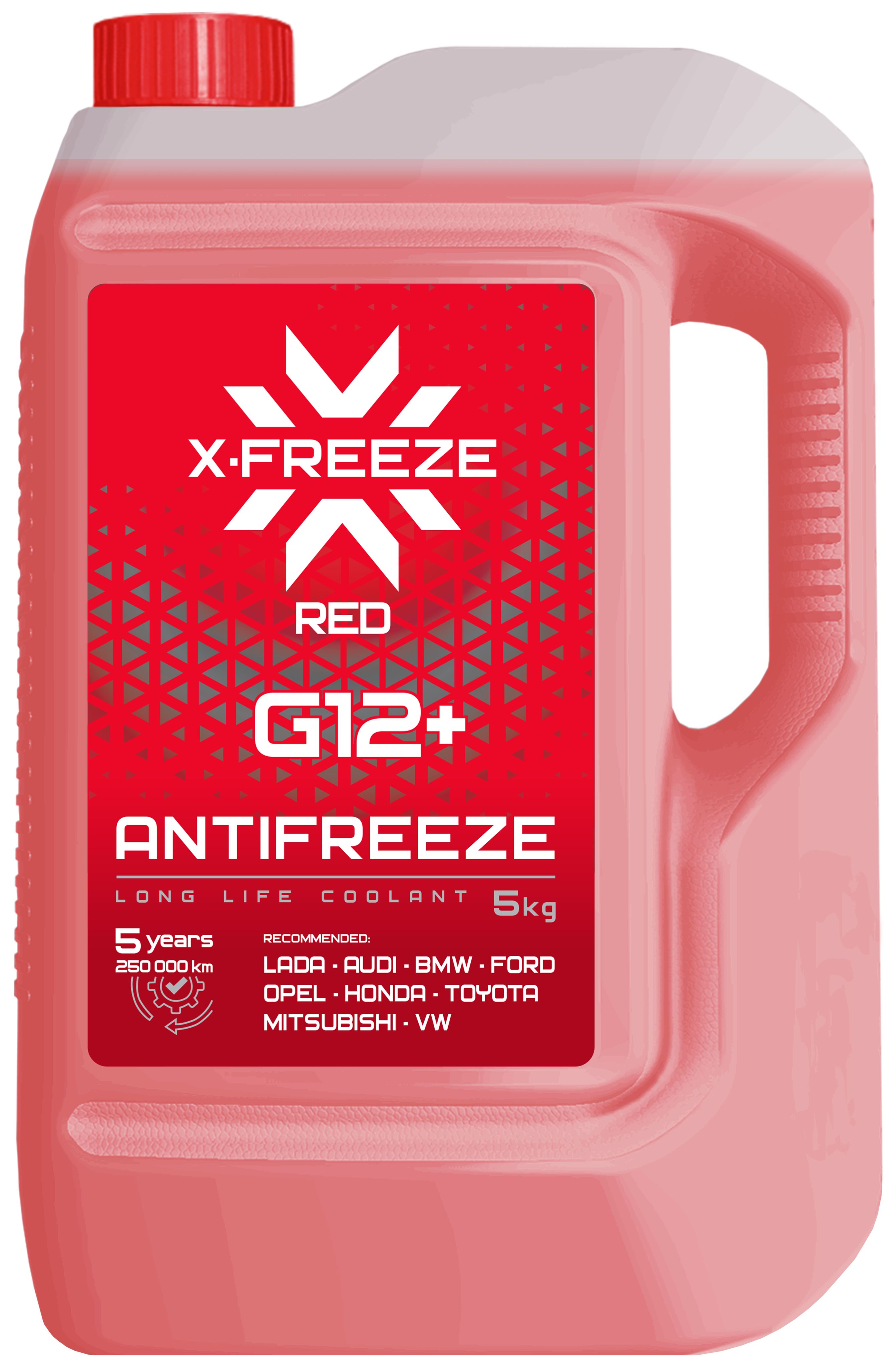 Антифриз Красный G12+ X-FREEZE Red -40 430140009 5л/4.74кг