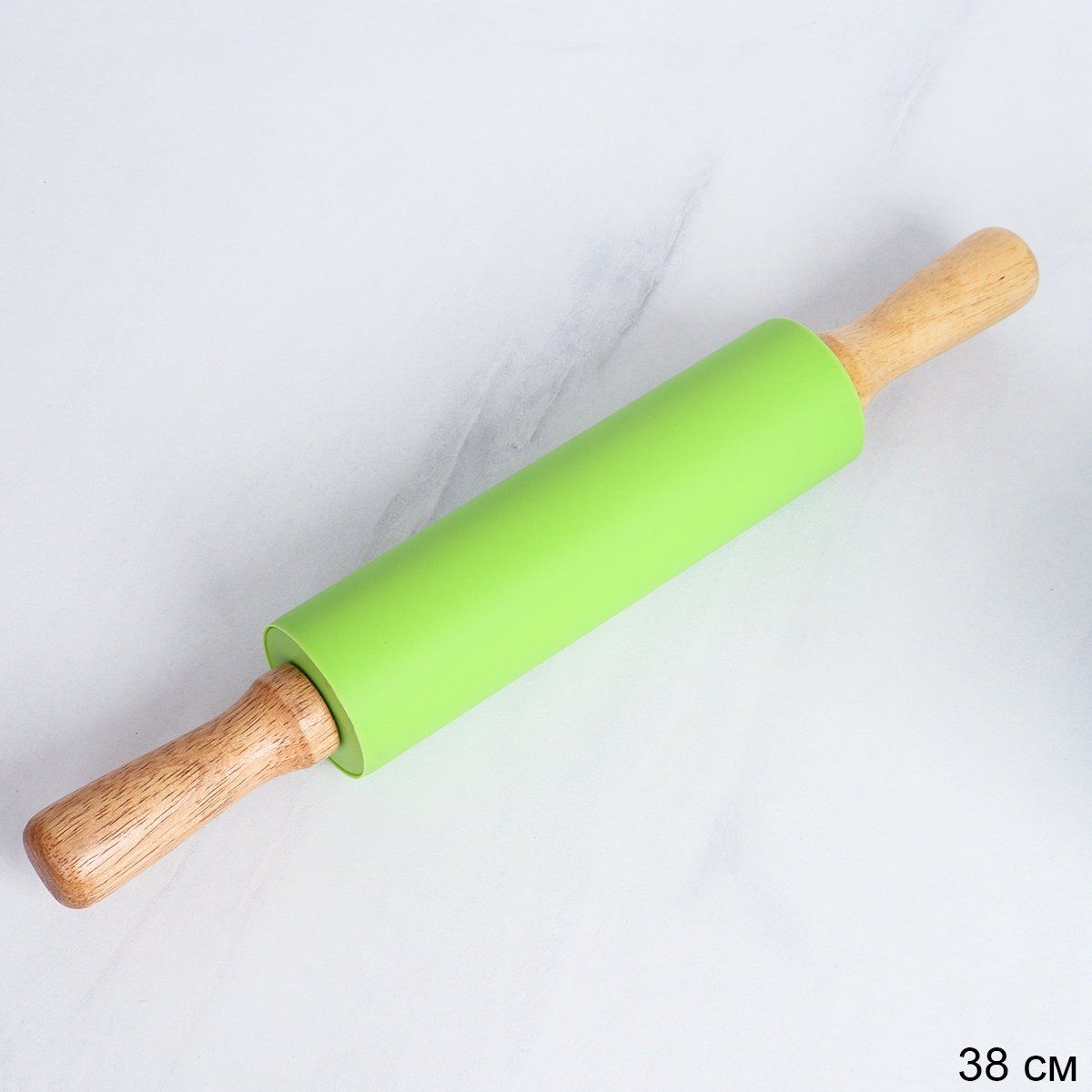 Скалка силиконовая 38х19х5 см, зеленая