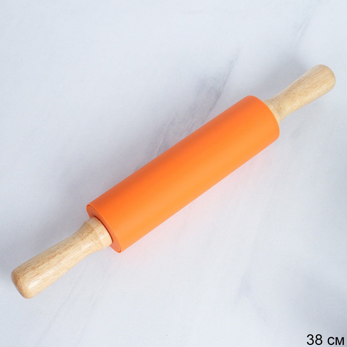 Скалка силиконовая 38х19,2х5 см, оранжевая