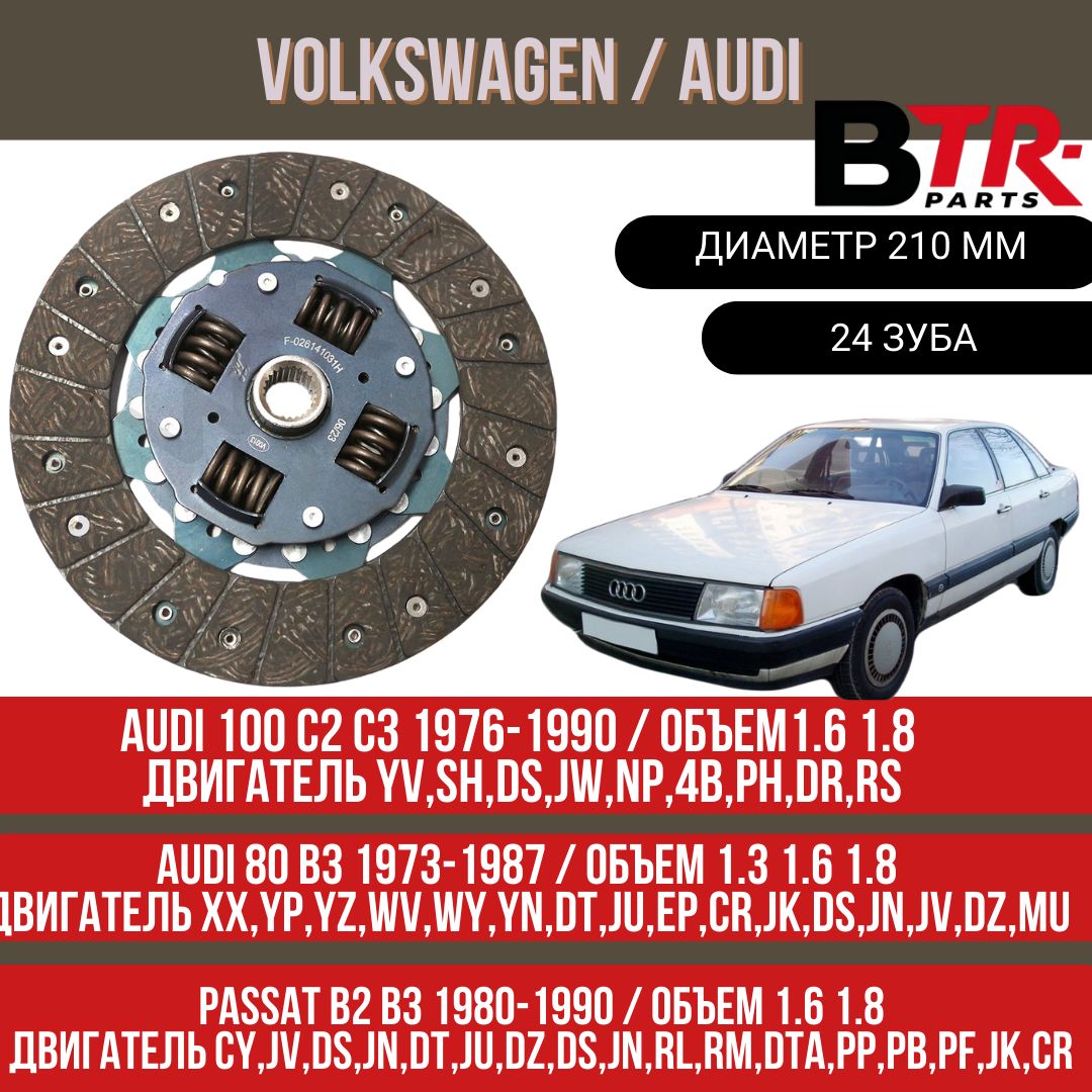 Диск сцепления Audi 210/28 WXQP