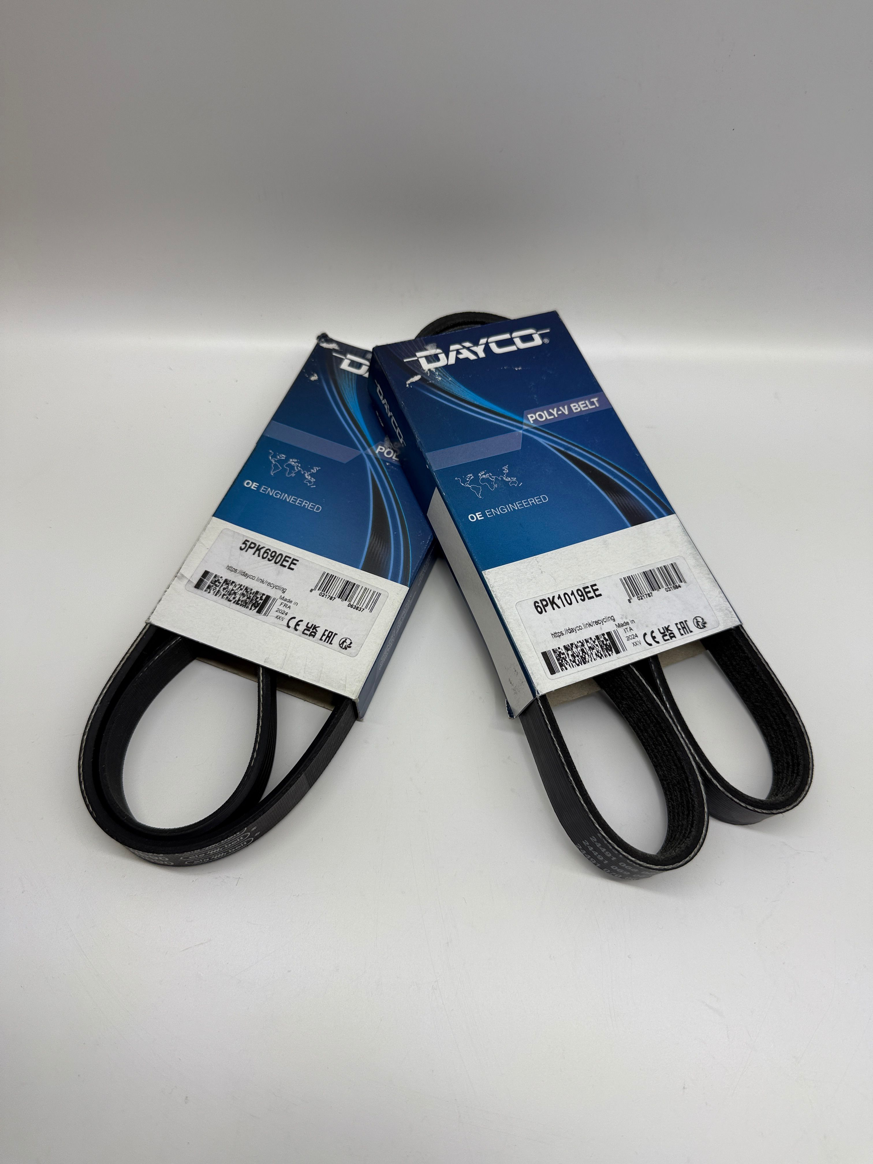 DaycoРеменьприводной,арт.Комплект2штдляFordFusion;Fiestaавтоскондиционером5pk690ee;6pk1019ee,2шт.