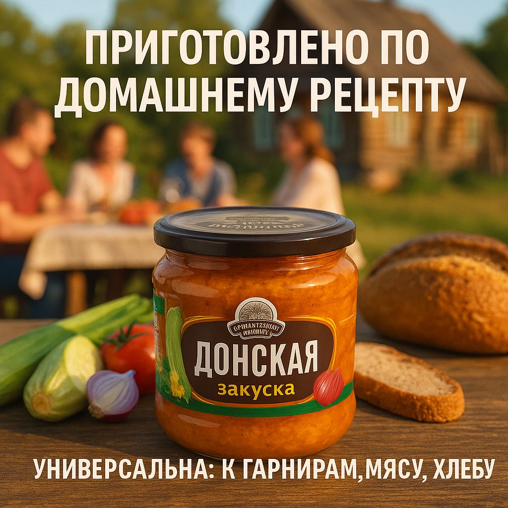 СЕМИЛУКСКАЯТРАПЕЗАЗакускаовощная"ЗакускаДонская"460грамм,1банка