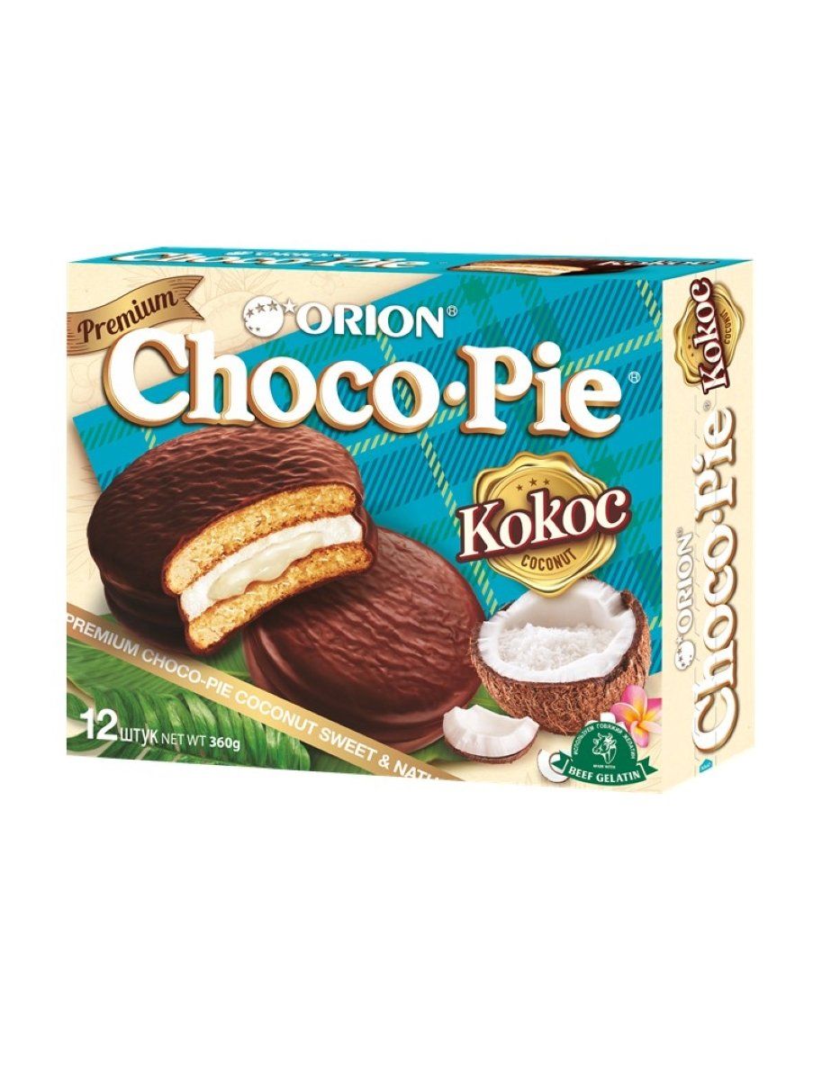 МучноекондитерскоеизделиевглазуриChocoPieCoconut,12штпо30г