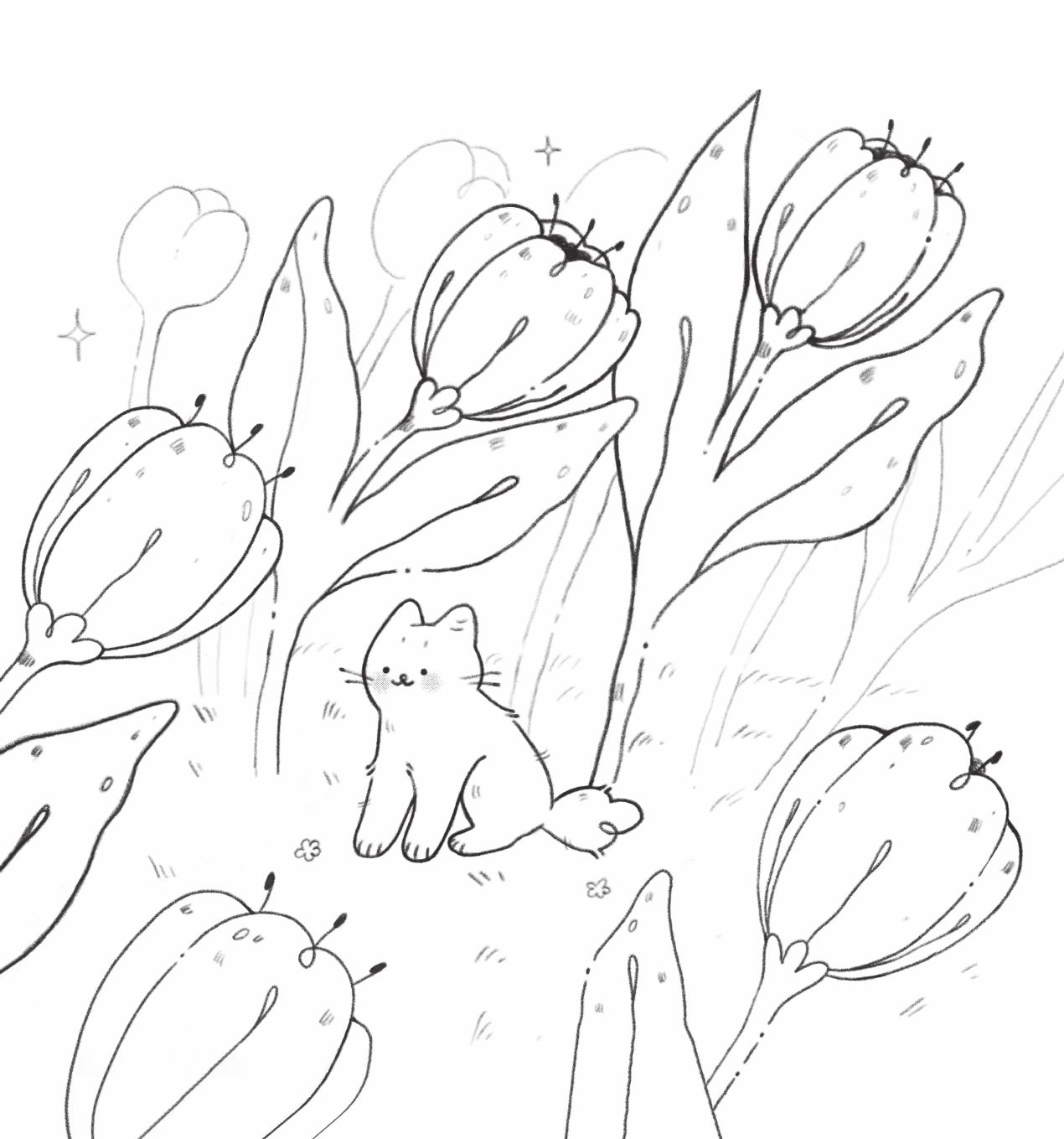 Мурчащие сны. Самая комфортная раскраска про котиков и цветы | Coloring Book - Ozon image 7