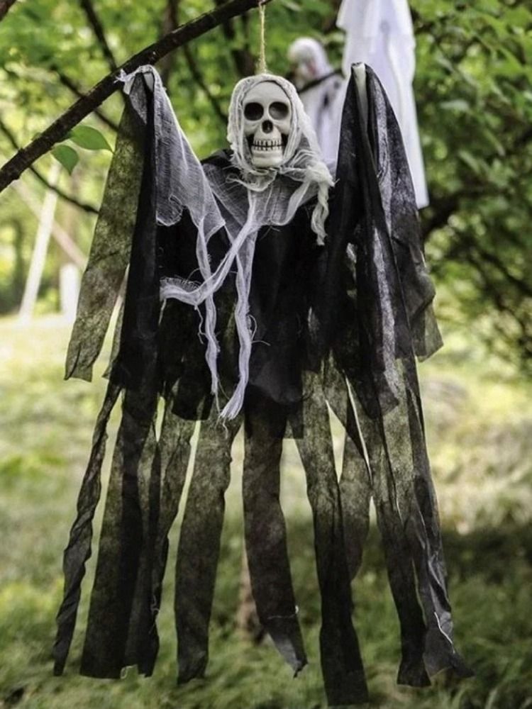 Хэллоуинскиеукрашения:страшныеподвесныескелетыипризракидляукрашениядома