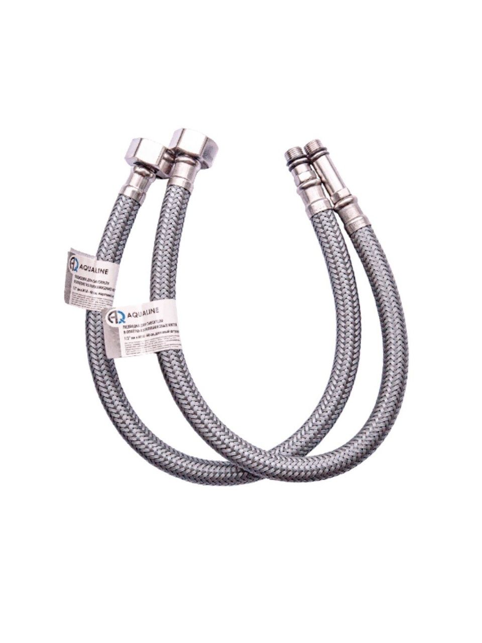 ПодводкадляводыAquaLineгибкаянержавеющаяМ10-1/2"0.3м,пара,20атм,90C