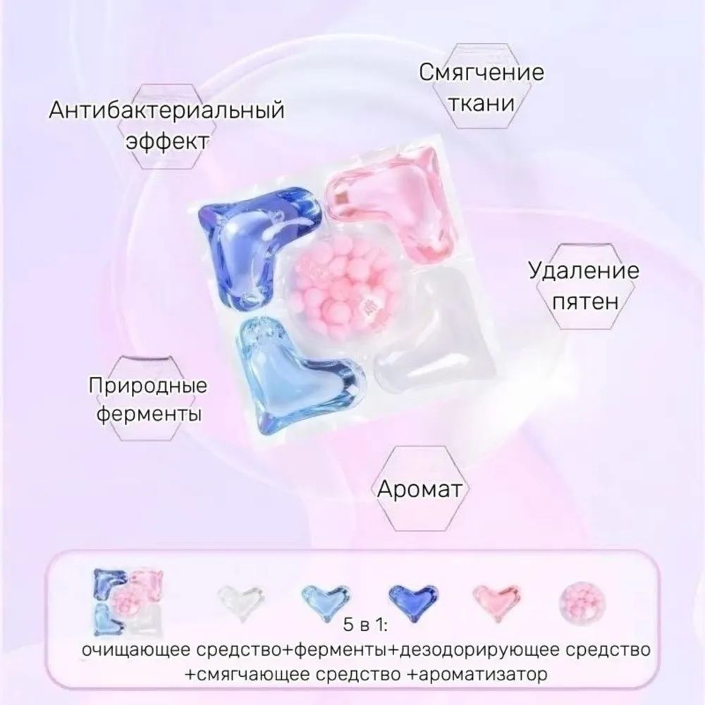 лы для стирки 5-в-1 Специально для белого и светлого белья (80 шт.) Отбеливание — фото 5