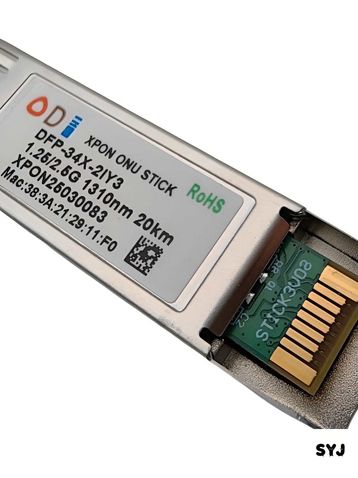 Характеристики ODI XPON Stick SFP ONU Модуль SFP XPON ONU (ONT) с MAC ...