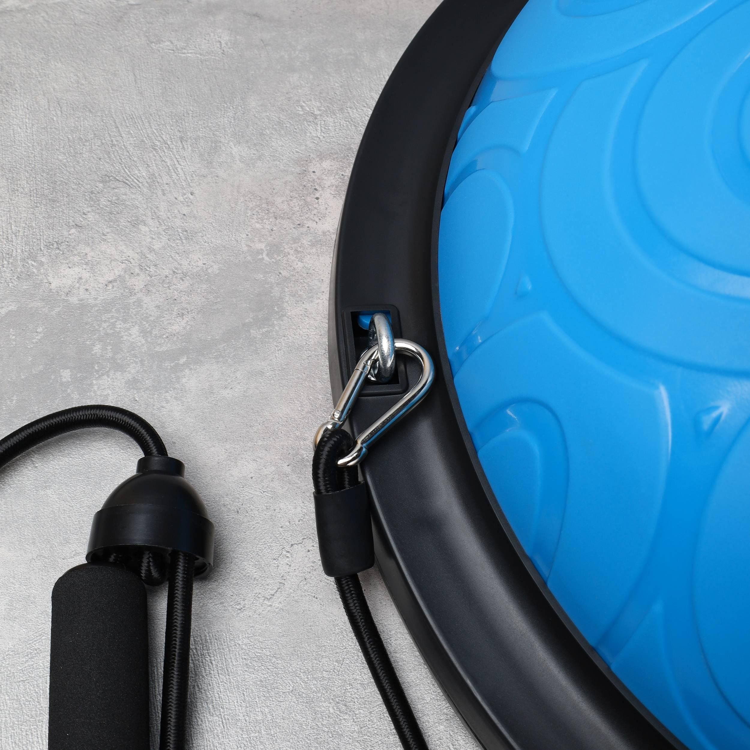 Полусфера балансировочная BOSU 46 см Woohooo Curls эспандер, насос в комплекте, синий Полусфера балансировочная BOSU 46 см Woohooo Curls эспандер, насос в комплекте, синий