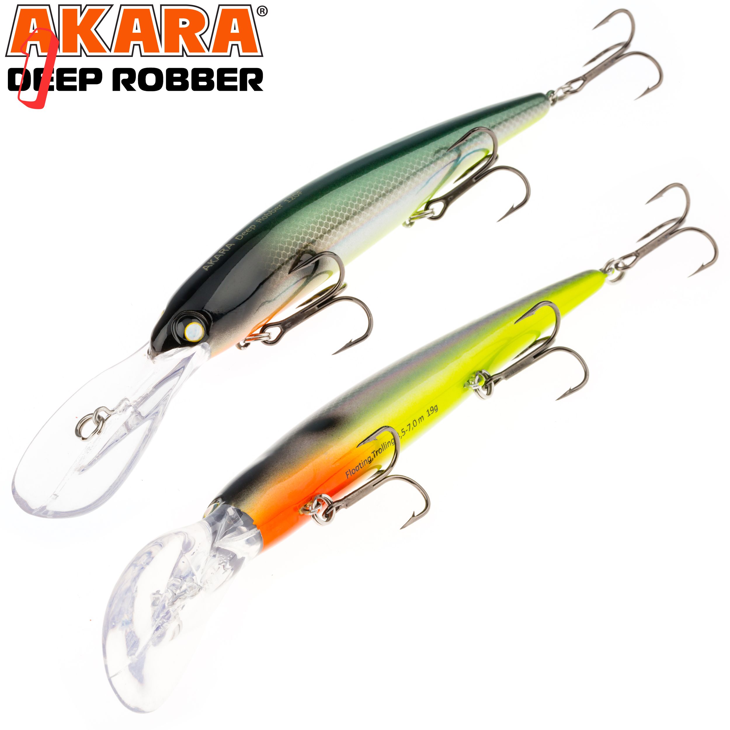 Воблер akara deep robber 120F 19 гр. (2/3 oz 4,7 in) A103,(набор из 1 шт)
