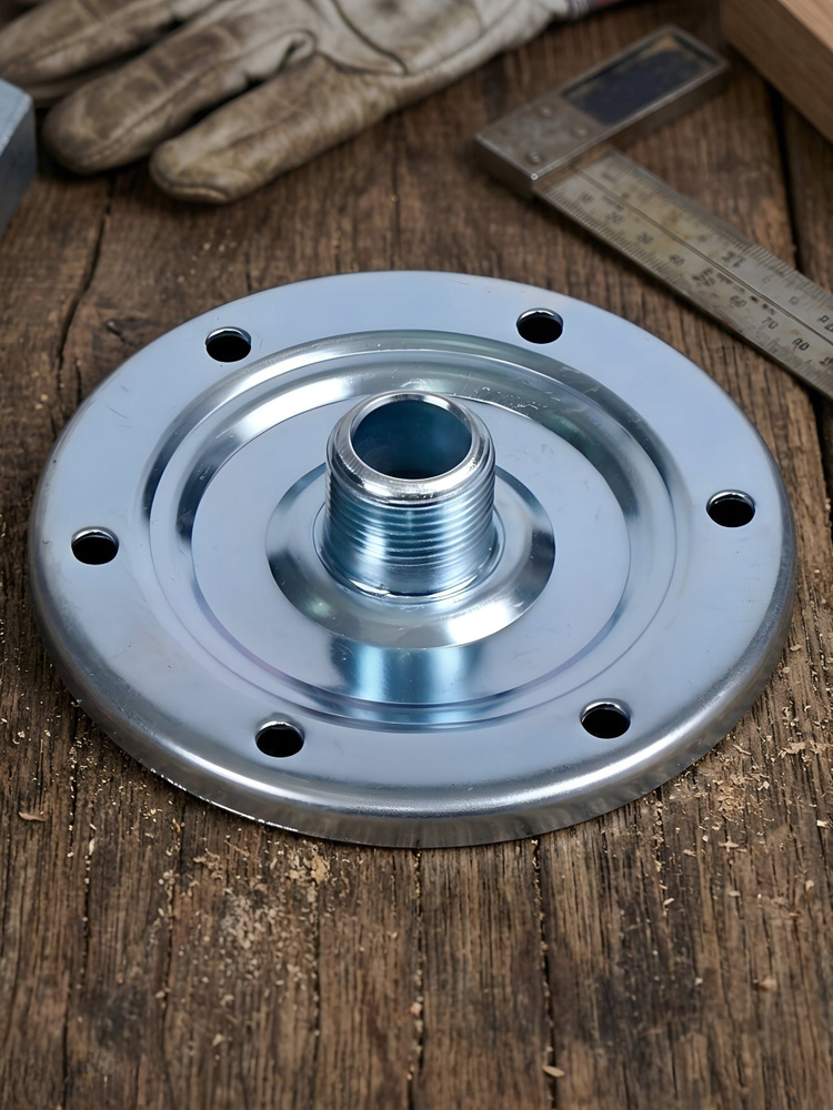 Фланец для бака Vodotok ФГ-50/80/100л-2мм-Н, 1", 155 мм, нержавеющая сталь, L7075 #1