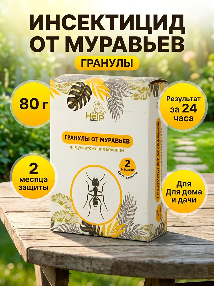 Инсектицид Help от муравьев, гранулы для уничтожения колонии, 80 г #1