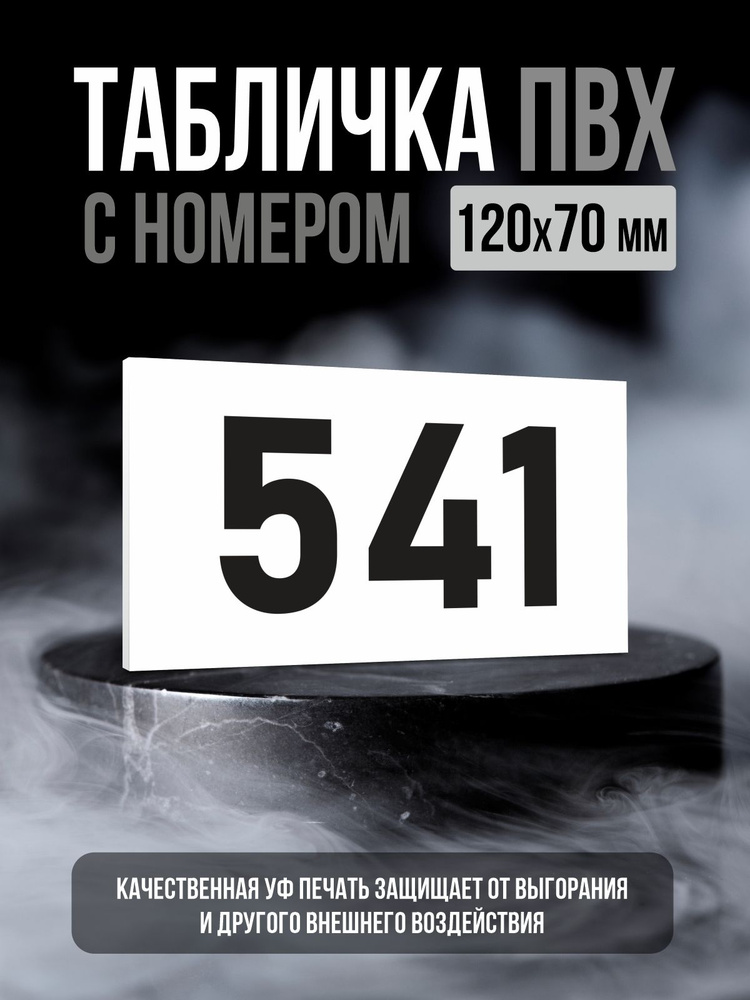 Табличка с номером 541, 12х7 см, ПолиЦентр #1