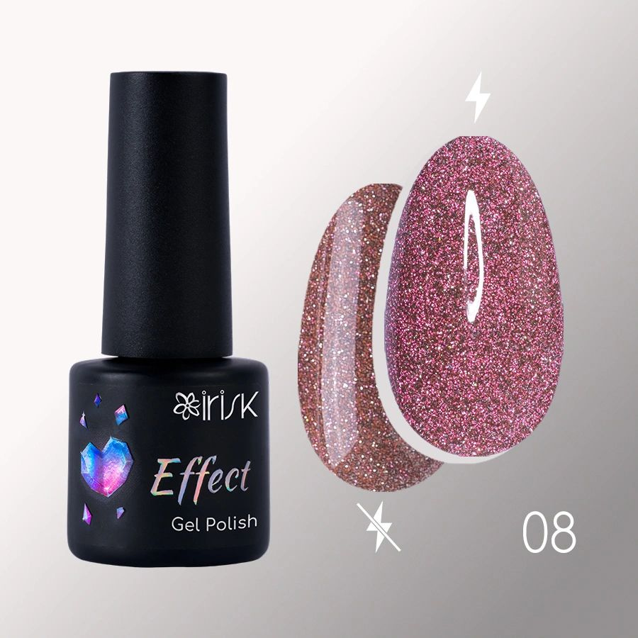 Irisk, Effect Gel Polish Reflective - светоотражающий гель-лак для ногтей с эффектом №08, 5 мл #1