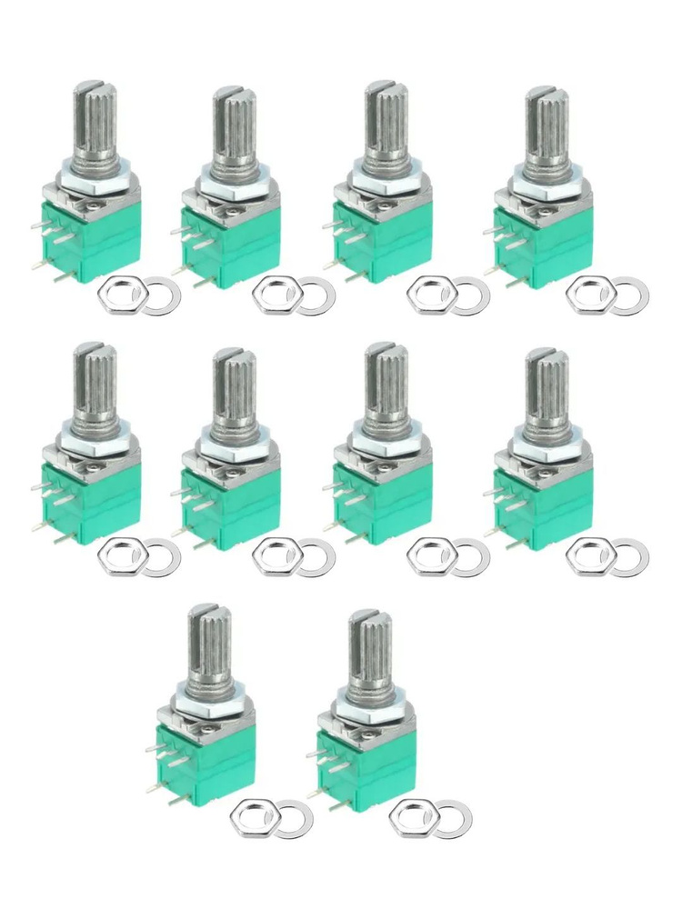 10 штук! Переменный поворотный линейный 5-контактный резистор с ...