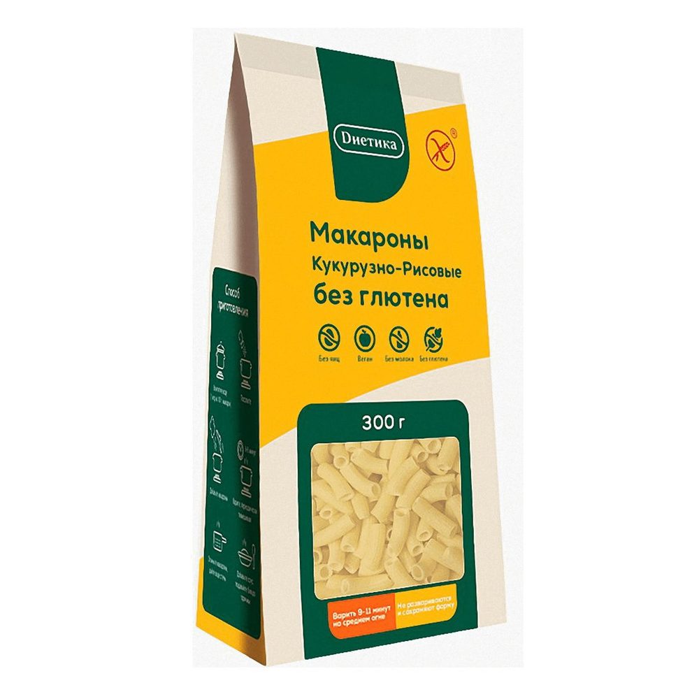 Макаронные изделия Диетика Трубочка из кукурузно-рисовой муки без ...