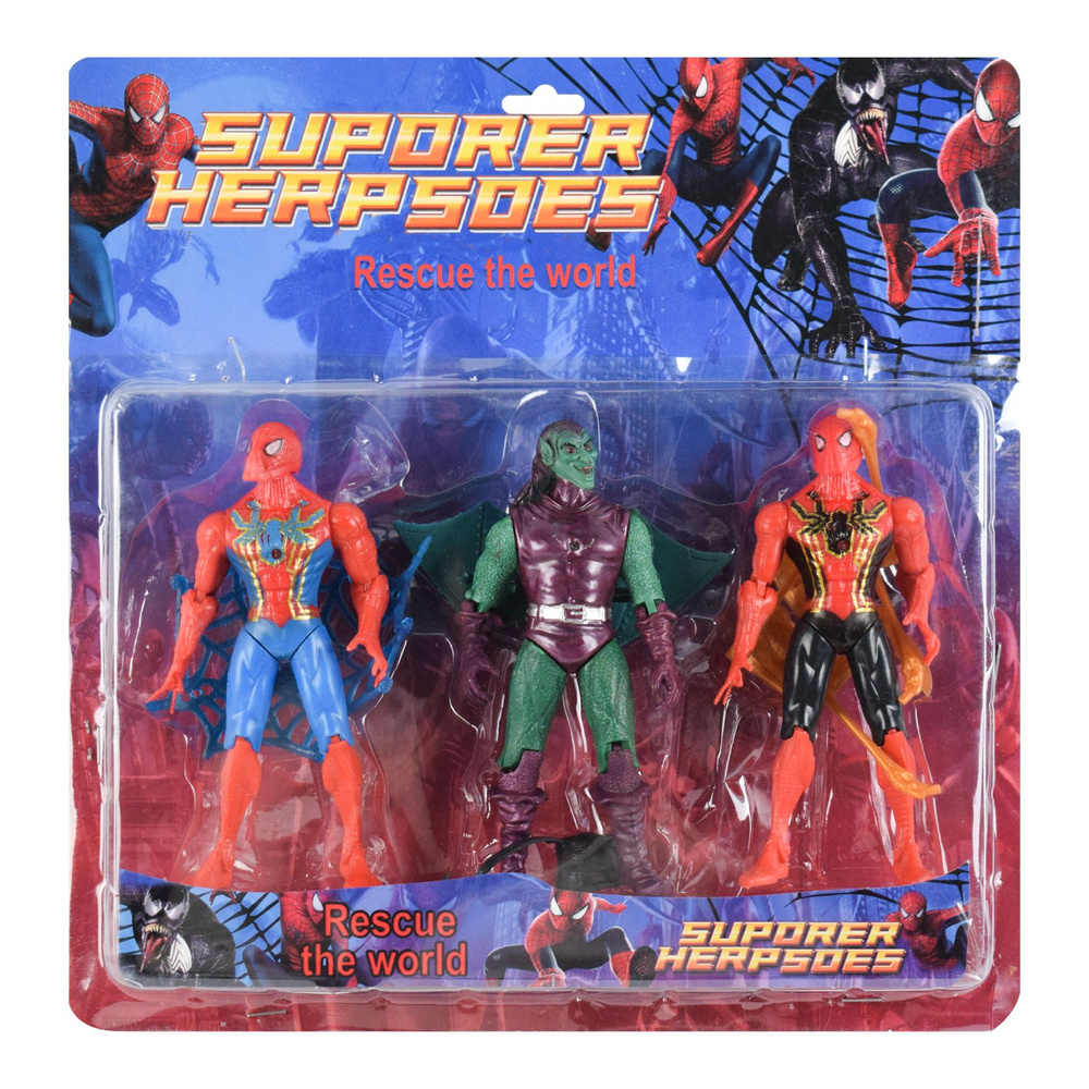 Набор Человек паук, фигурки, герои 3 в 1 - купить с доставкой по ...