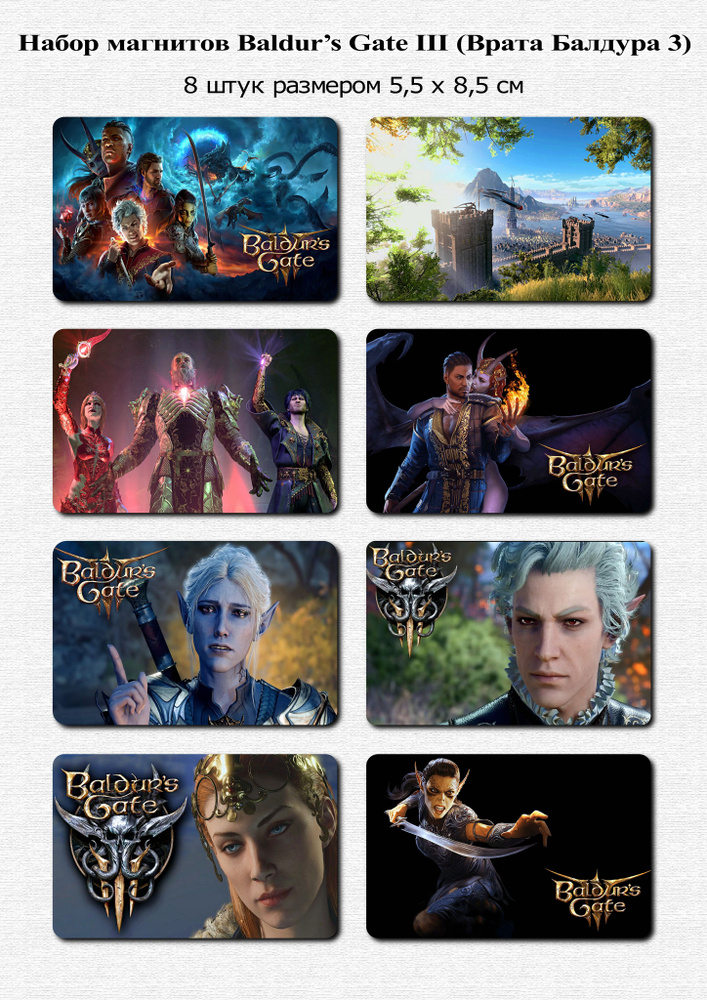 Набор магнитов "Baldur's Gate 3" (Врата Балдура 3) VTG1224-BG3 - купить ...