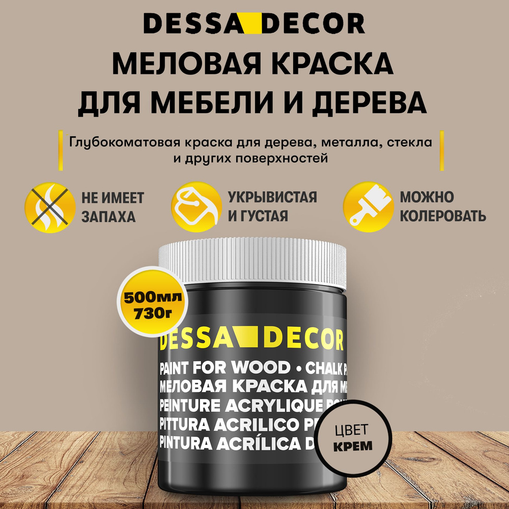 Краска DESSA DECOR для дерева, мебели, кухни, стен и декора, без запаха ...