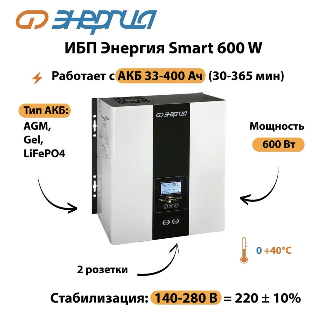 ИБП Линейно-интерактивный (Smart UPS) Энергия Е0201-0141 купить по ...