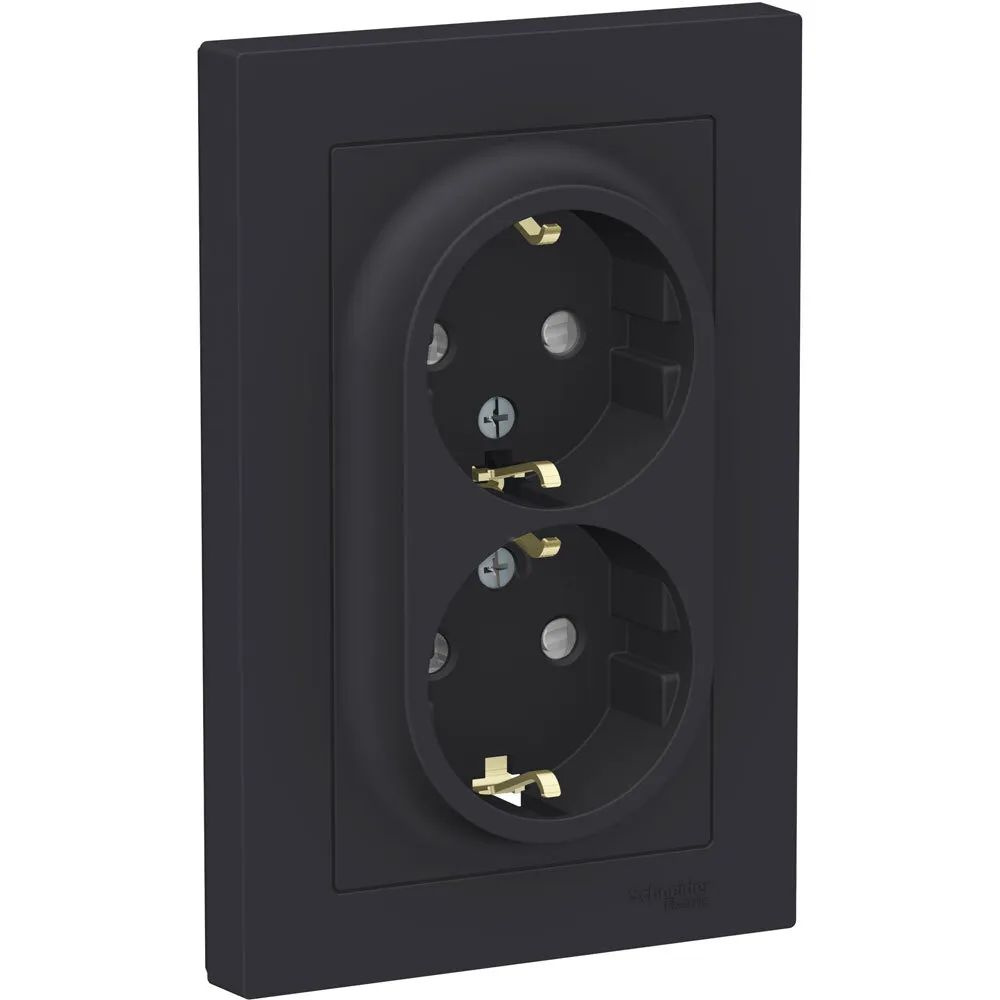 Розетка двойная Schneider Electric (Systeme Electric) Atlas Design с ...