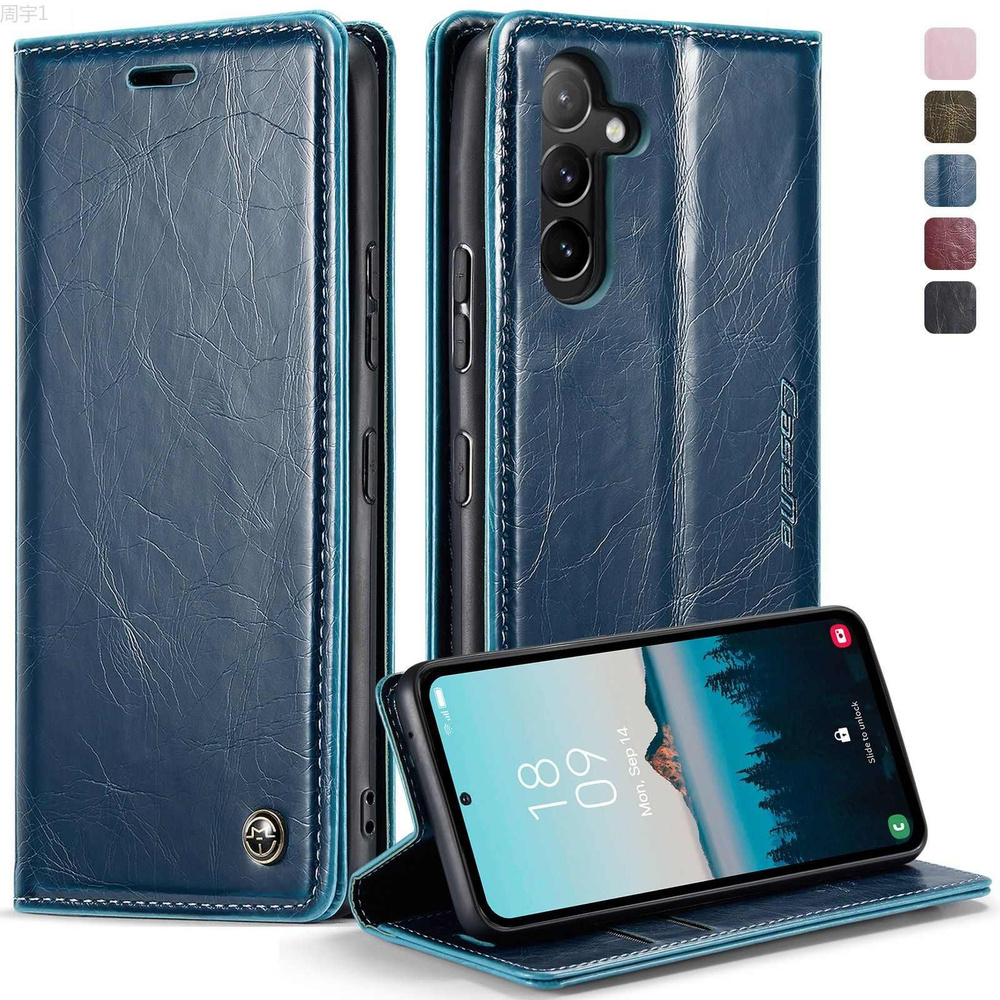 Caseme Кожаный книжка чехол для Samsung Galaxy A54 5G / Самсунг A54 с ...