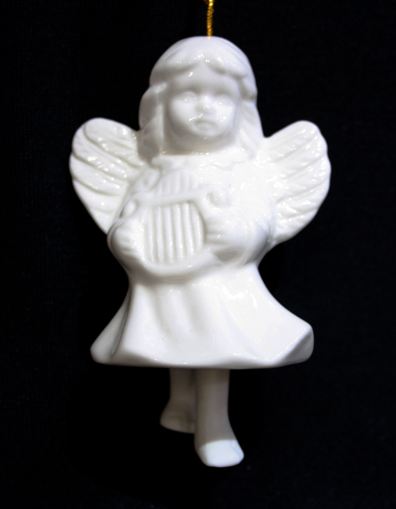 Колокольчик керамический, Ангел с лирой #1