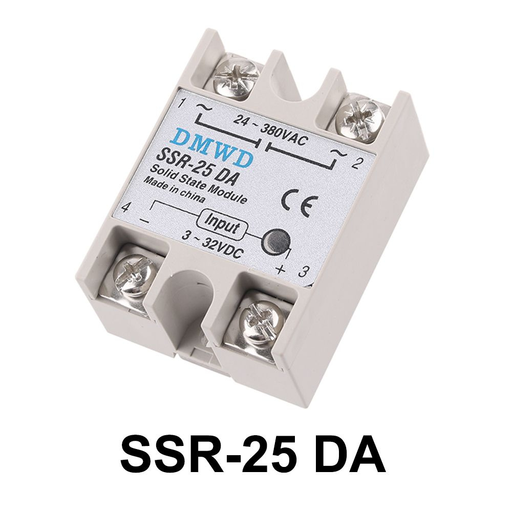 SSR-25DA Твердотельное реле, 25A Однофазный модуль SSR 25DA DC-AC 3-32V ...