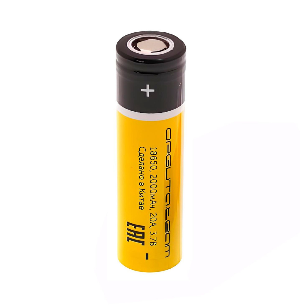 Аккумулятор Li-ion 18650 (20А, 2000mAh, 3,7В) орбита.team #1