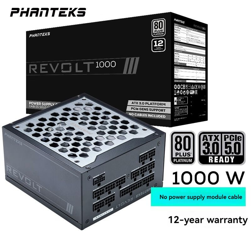 Phanteks Блок питания компьютера PHANTEKS Revolt 1000W Platinum, 1000 ...